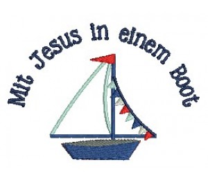 Stickdatei - Kreuz Wasser Fisch